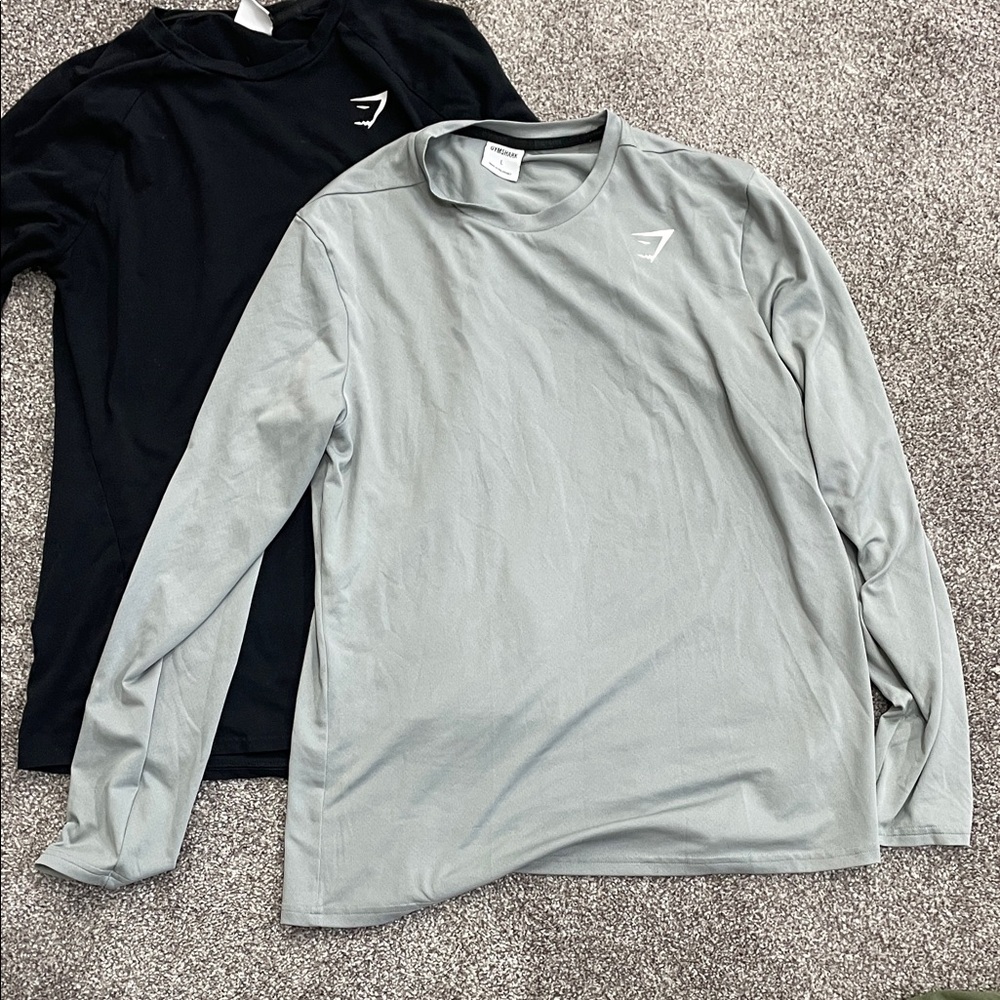Gymshark Long Sleeve Tees - Black, Light Gray, and Olive - Picture 5 of 7
